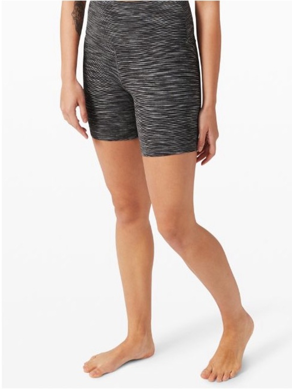LuluLemon Align High-Rise Bike Shorts in Carbon Ice Grey